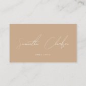 Carte De Visite Simple Boho Moderne Script manuscrit Code QR (Devant)