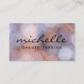 Carte De Visite Simple Bokeh | Photographie | Mode (Devant)