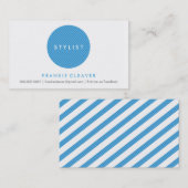 CARTE DE VISITE SIMPLE :: bold spot blue (Devant / Derrière)