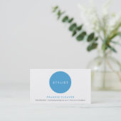 CARTE DE VISITE SIMPLE :: bold spot blue (Debout devant)