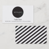 CARTE DE VISITE SIMPLE :: bold spot noir (Devant / Derrière)