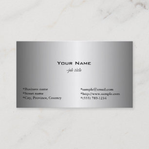Carte De Visite simple, brillant comme un métal
