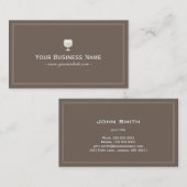 Carte de visite simple Brown Winery/Wine Club (Devant / Derrière)