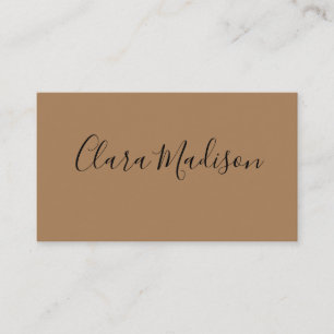 Carte De Visite simple brun moderne minimaliste professionnel clas