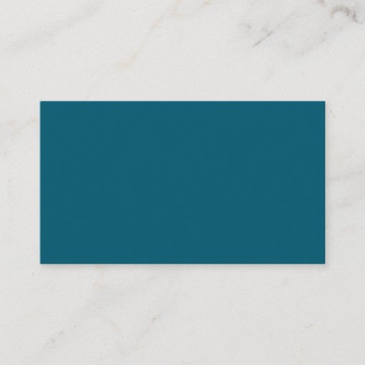 Carte De Visite Simple Budget Couleur Uni Sarcelle (Devant)