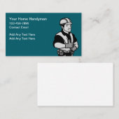 Carte De Visite Simple Budget Handyman Business Profile Cards (Devant / Derrière)