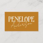 Carte De Visite Simple Burange QR Code Boho Terracotta Moderne (Devant)