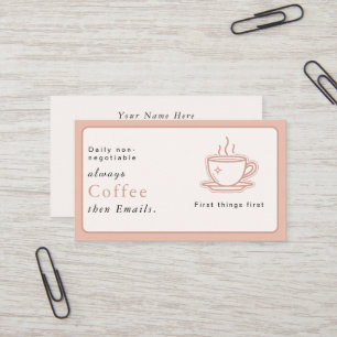 Carte de visite simple café Pastel Aesthetic