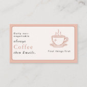 Carte de visite simple | café Pastel Aesthetic (Devant)