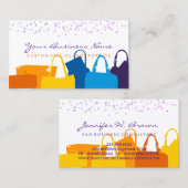 Carte De Visite Simple Calligraphie Classic Fashion Consultant Sac (Devant / Derrière)