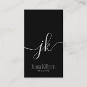 Carte De Visite simple calligraphie initiaux realtor (Devant)