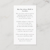 Carte De Visite Simple Celebration of Life Memorial Prayer Card (Dos)