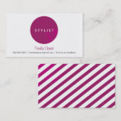 CARTE DE VISITE SIMPLE :: cerise à taches audacieu (Devant / Derrière)