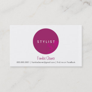 CARTE DE VISITE SIMPLE :: cerise à taches audacieu