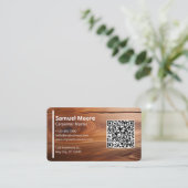 Carte De Visite Simple Charpentier Rustique (Debout devant)
