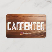 Carte De Visite Simple Charpentier Rustique (Dos)