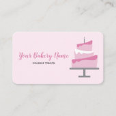 Carte De Visite Simple chic boulangerie sur mesure affaires gâteau (Devant)