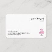 Carte De Visite Simple chic boulangerie sur mesure affaires gâteau (Dos)