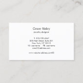Carte De Visite Simple Chic Gold Striped Moderne Style Turquoise (Dos)