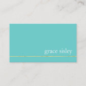 Carte De Visite Simple Chic Gold Striped Moderne Style Turquoise (Devant)