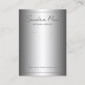 Carte De Visite Simple Chic Gray Black White Jewelry Display Card (Devant)