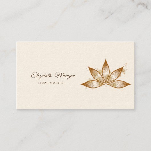 Carte De Visite Simple Chic Lotus Sparkle (Devant)