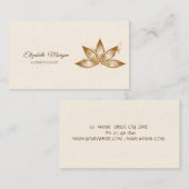 Carte De Visite Simple Chic Lotus Sparkle (Devant / Derrière)
