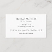 Carte De Visite Simple Chic Professional Minimalist Taupe Brown (Dos)