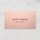 Carte De Visite Simple Chic Rose en cuivre Gold Professional Styli (Devant)