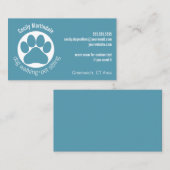 Carte De Visite Simple chien Walker animal de compagnie Sitter ble (Devant / Derrière)