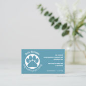 Carte De Visite Simple chien Walker animal de compagnie Sitter ble (Debout devant)