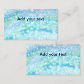 Carte De Visite Simple ciel bleu brillant étoiles ajouter votre te (Devant / Derrière)