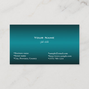 Carte De Visite simple, clair, bleu foncé
