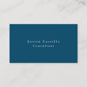 Carte De Visite Simple clair élégant bleu minimaliste moderne