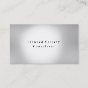 Carte De Visite Simple clair élégant gris blanc minimaliste modern