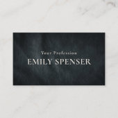 Carte De Visite Simple clair gris foncé cuir Motif personnel (Devant)