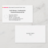 Carte De Visite Simple Classic Business Logo Entreprise Rose Orang (Devant / Derrière)