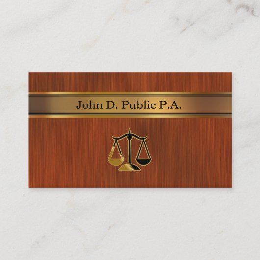 Carte de visite simple classique de procureur mode (Devant)