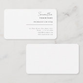 Carte de visite simple classique moderne (Devant / Derrière)