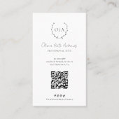 Carte De Visite Simple classique Monogramme Wreath Élégant (Devant)