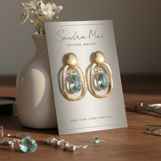 Carte De Visite Simple Classy Minimalist Jewelry Display Card