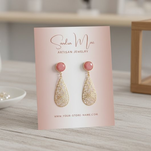 Carte De Visite Simple Classy Minimalist Jewelry Display Card