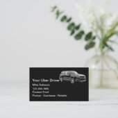 Carte De Visite Simple Classy Uber Driver Ride Hailing (Debout devant)