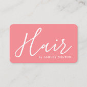 Carte De Visite Simple Clean Rose White Hair Stlist (Devant)