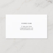 Carte De Visite Simple Clean Texture White Attorney (Dos)