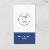 Carte de visite simple code QR logo bleu (Devant)
