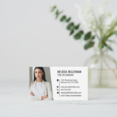 Carte De Visite Simple Code QR Moderne Professionnel Photo (Debout devant)