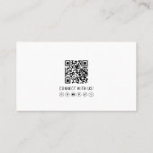 Carte De Visite Simple Code QR Moderne Professionnel Photo (Dos)