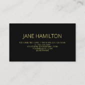 Carte de visite simple code QR noir marbre (Dos)