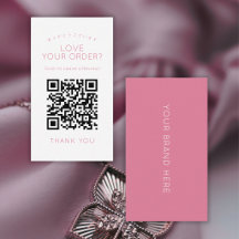 Simple Code QR Rose Pâle Laissez un Avis